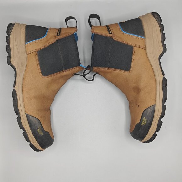 Georgia Boot Blue Collar Chelsea 6" Waterproof Work Boot Tan Slip On - Picture 6 of 12